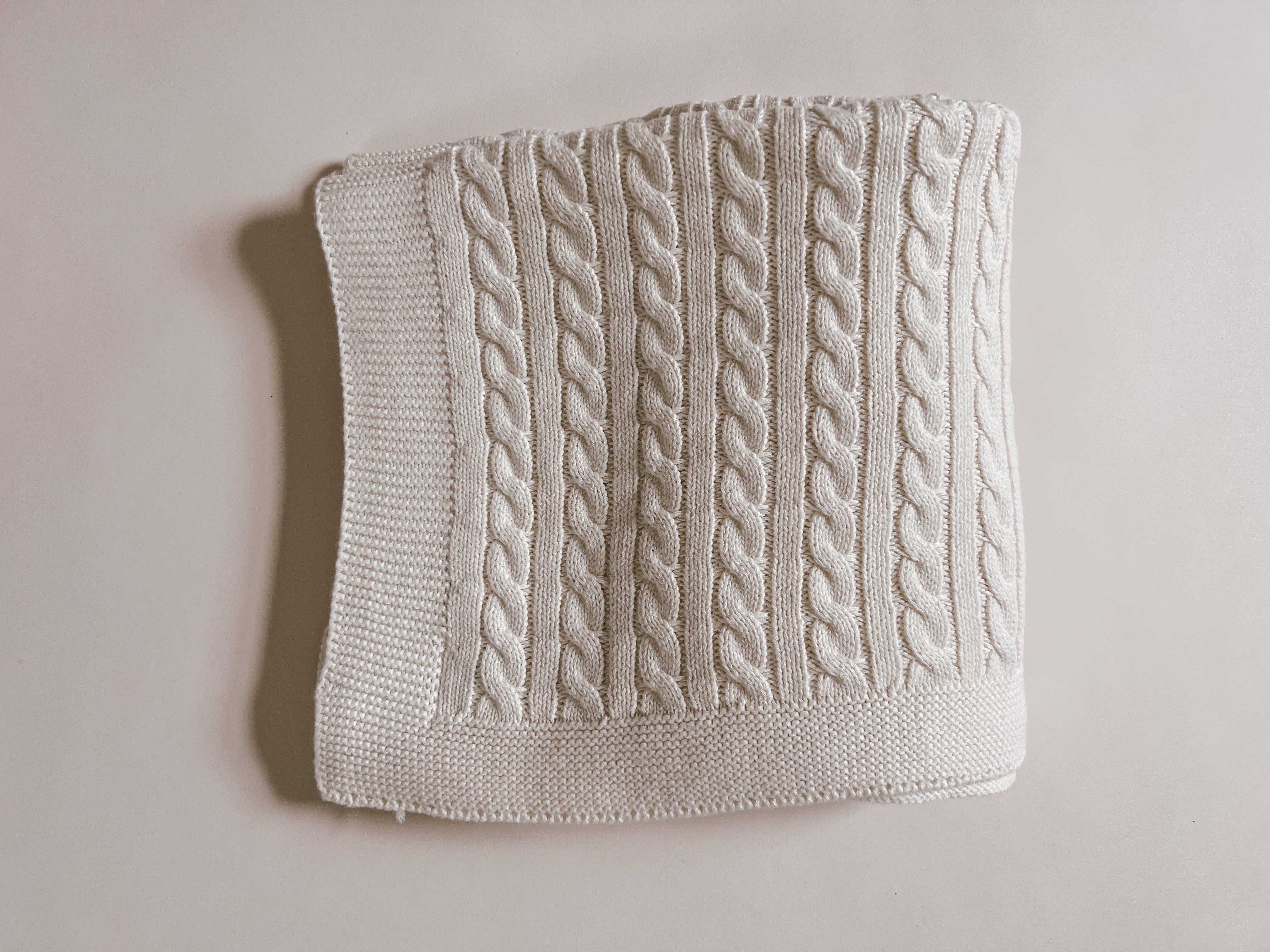 Image of Cable Knit Baby Blanket